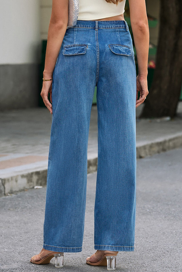 Slouchy Wide Leg Jeans-Lastshoppingexit