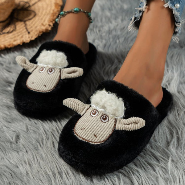 Sheep Round Toe Slippers-Lastshoppingexit